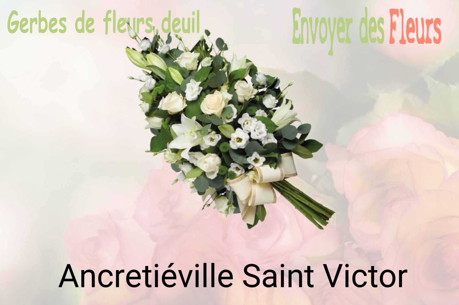 Gerbe de fleurs de deuil livrée à Ancretiéville-Saint-Victor